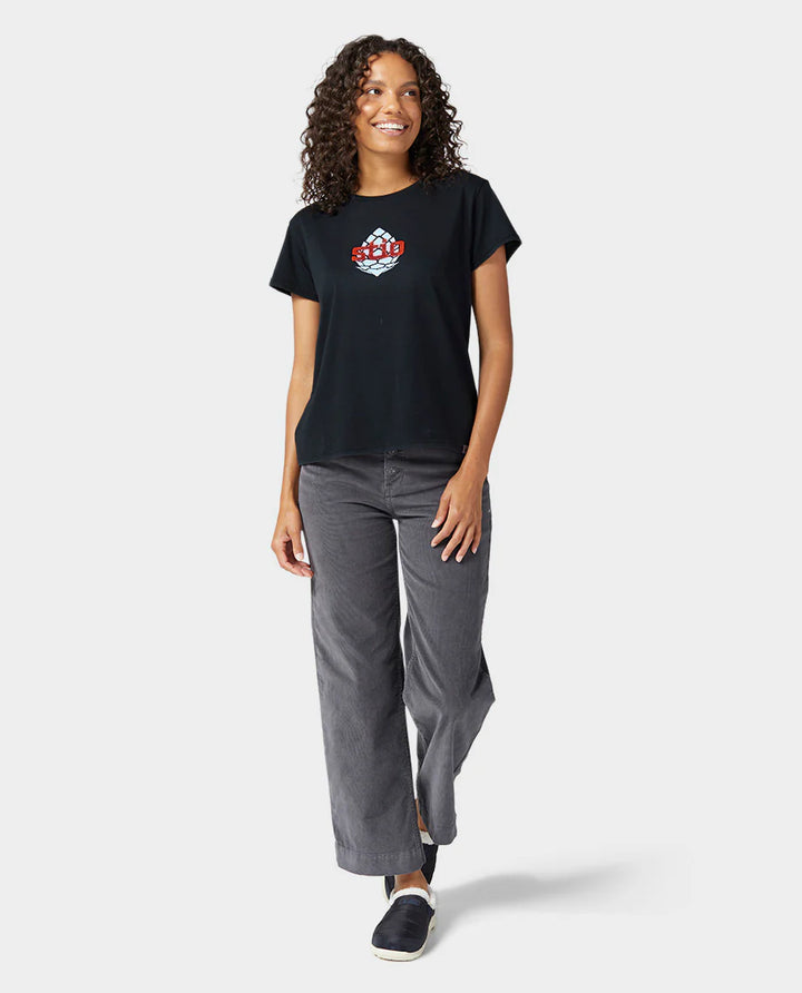 Stio Women's Whitebark Classic Tee Abyss Heather 3