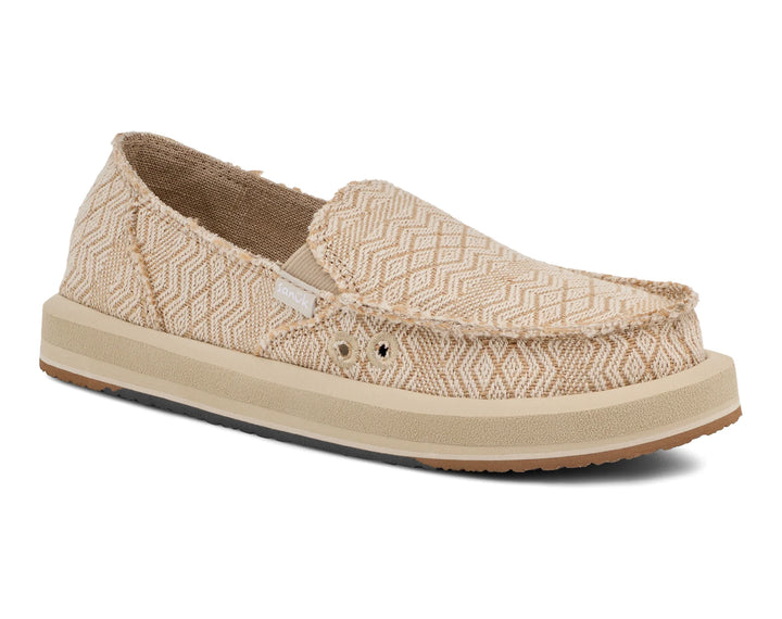 Sanuk Women's Donna St Diamond Hemp Shoes Natural pic 2 - The Shoe Collective