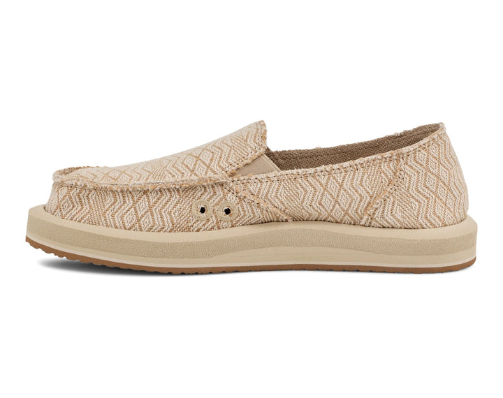 Sanuk Women's Donna St Diamond Hemp Shoes Natural pic 3 - The Shoe Collective