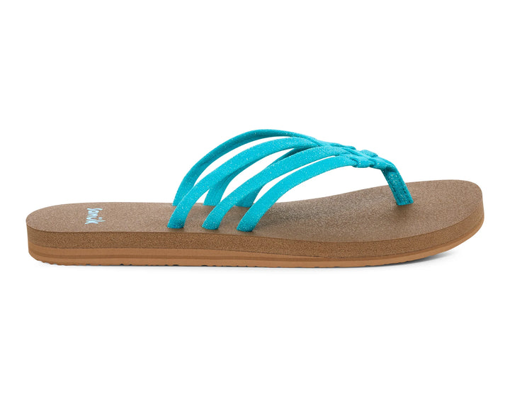 Sanuk Womens Yoga Sandy II Sparkle Hawaiian Ocean 1