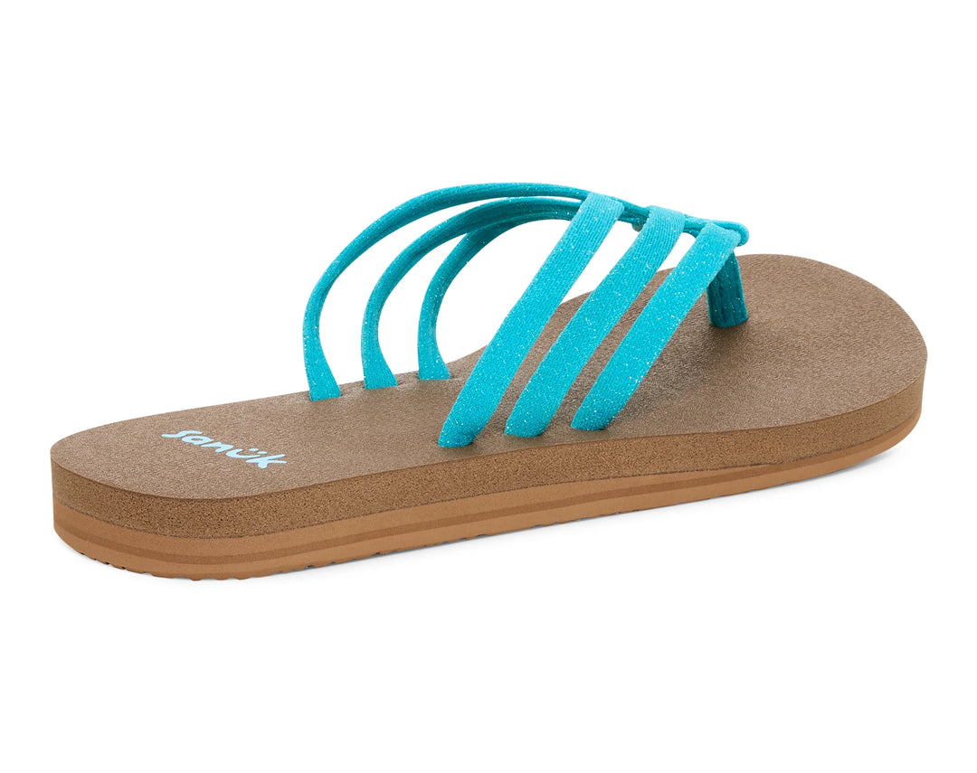 Sanuk Womens Yoga Sandy II Sparkle Hawaiian Ocean 3