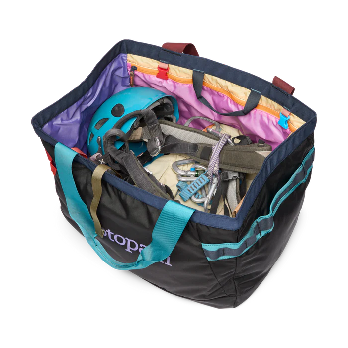 Cotopaxi Allpa 60L Gear Hauler Tote Del Dia Dark inside view