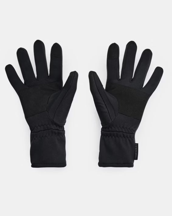 Ua Women's Storm Fleece Gloves Black / Jet Gray 1