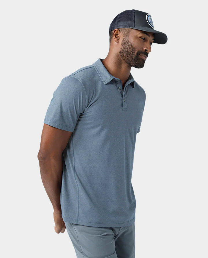 Stio Men's Divide Polo Stormy Weather Heather 4