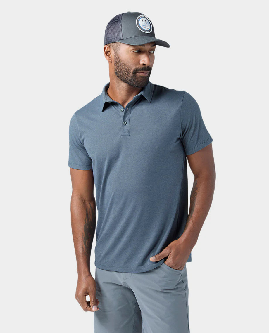 Stio Men's Divide Polo Stormy Weather Heather 1