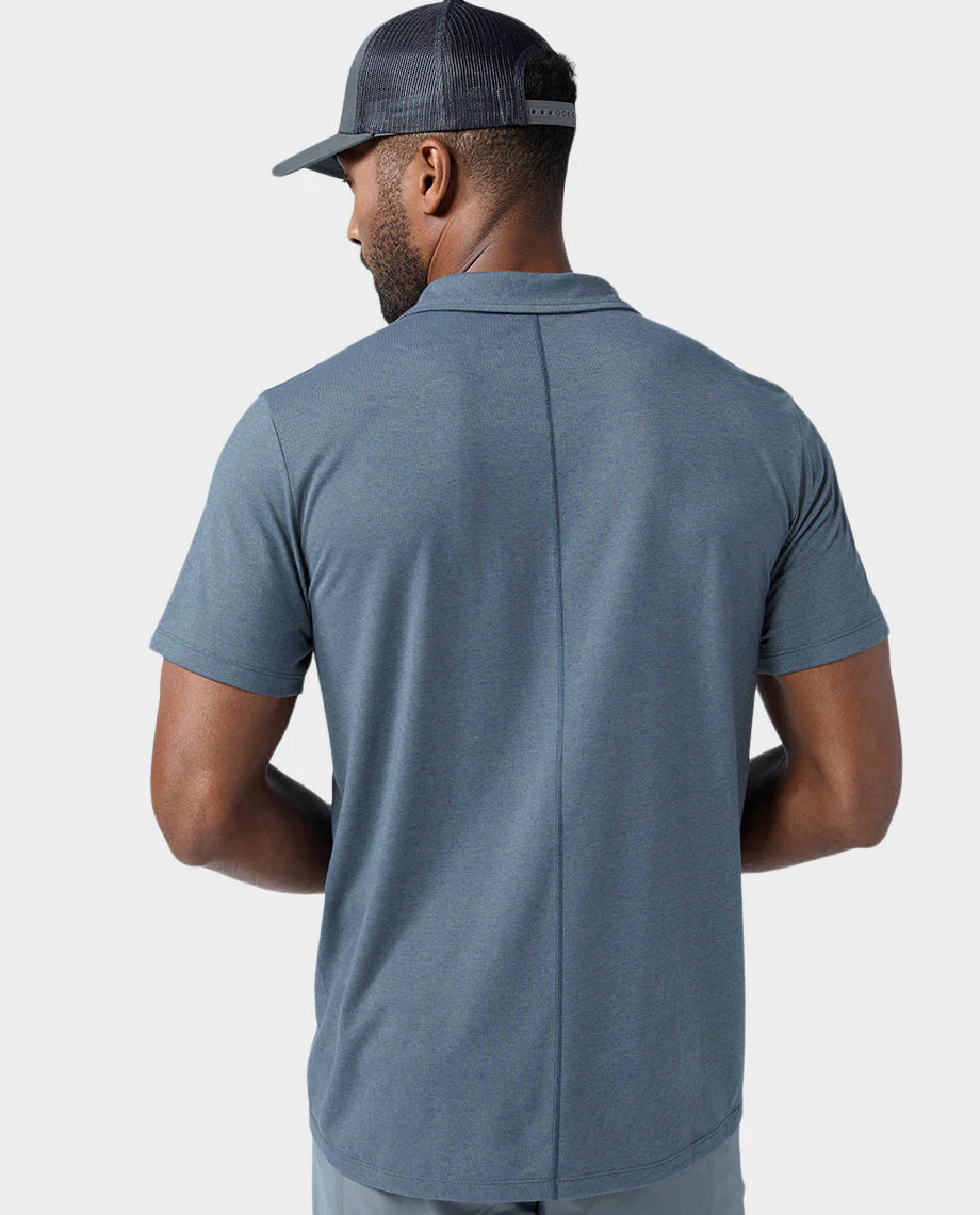 Stio Men's Divide Polo Stormy Weather Heather 2