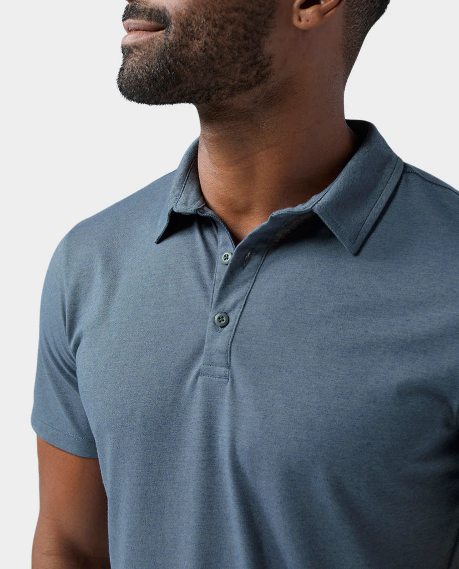 Stio Men's Divide Polo Stormy Weather Heather 3