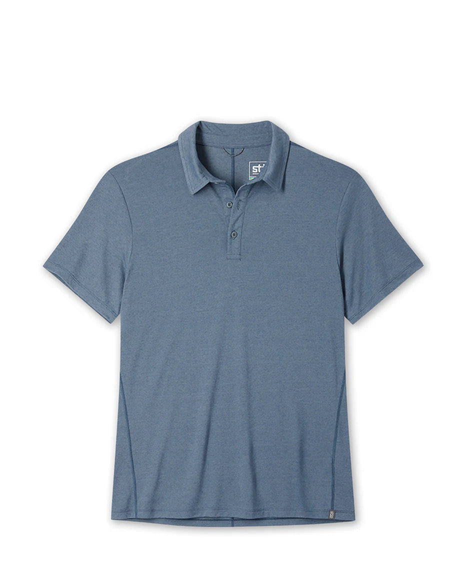Stio Men's Divide Polo Stormy Weather Heather