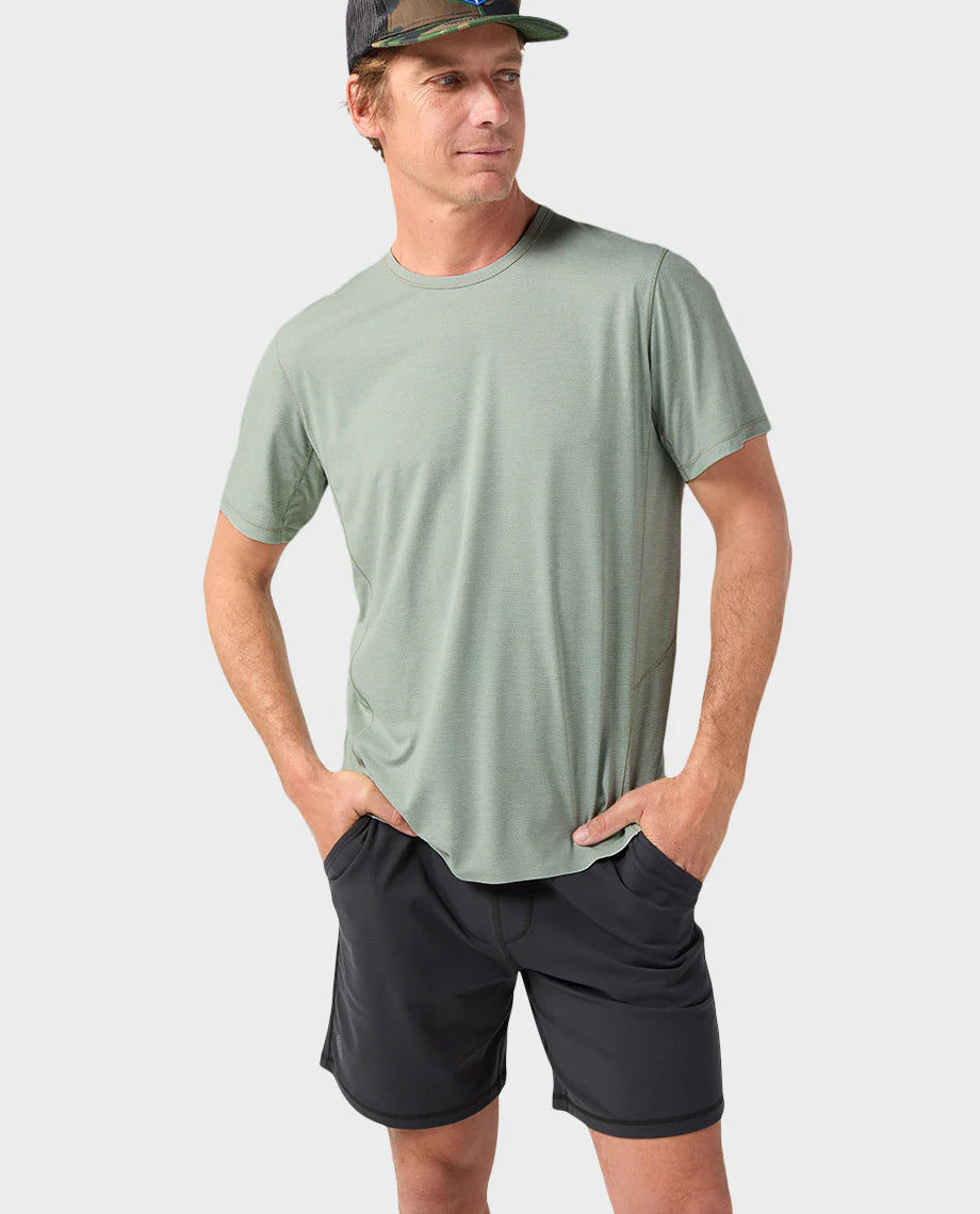 Stio Men's Lucent Tee SS Sage Flats Heather 1