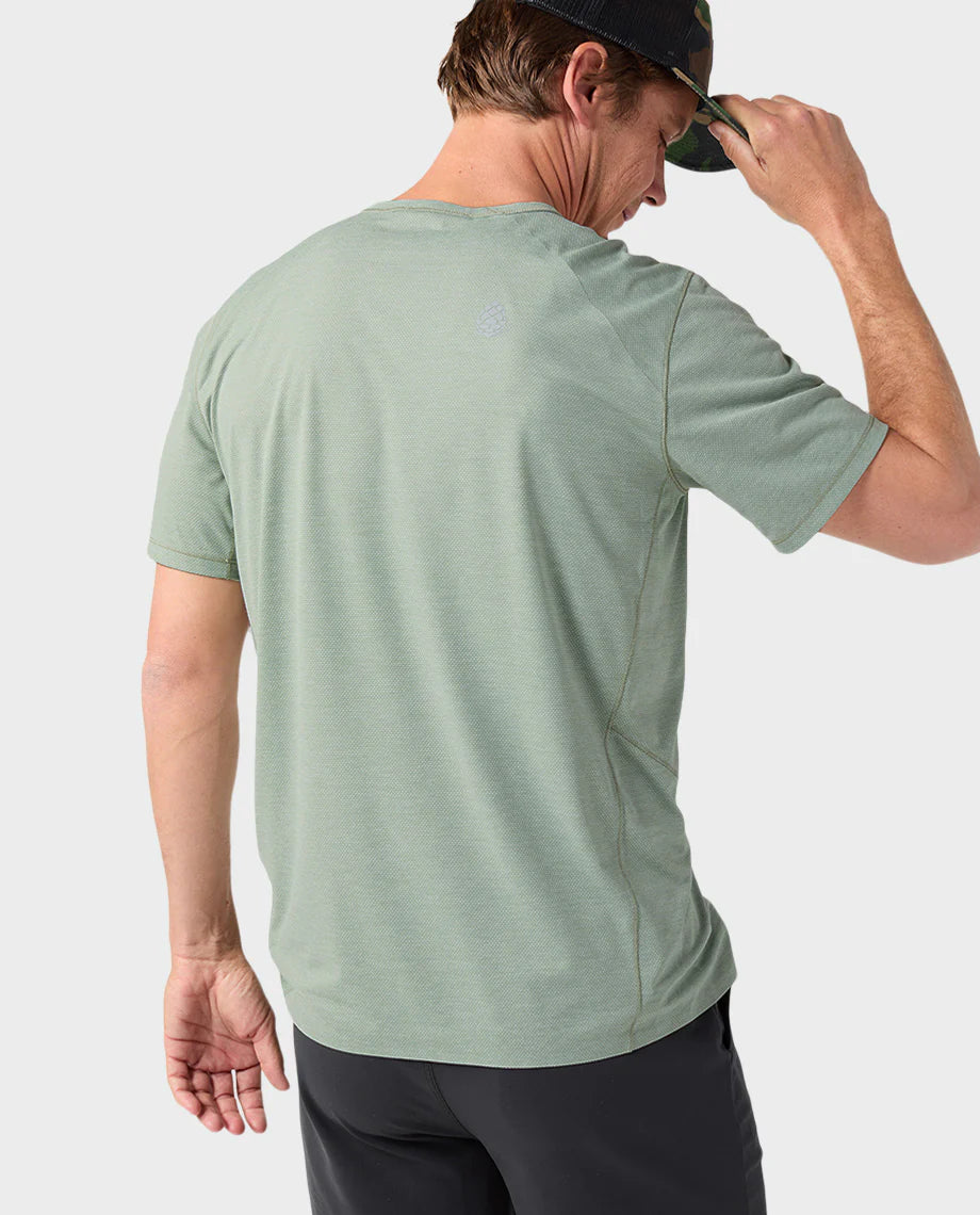 Stio Men's Lucent Tee SS Sage Flats Heather 3