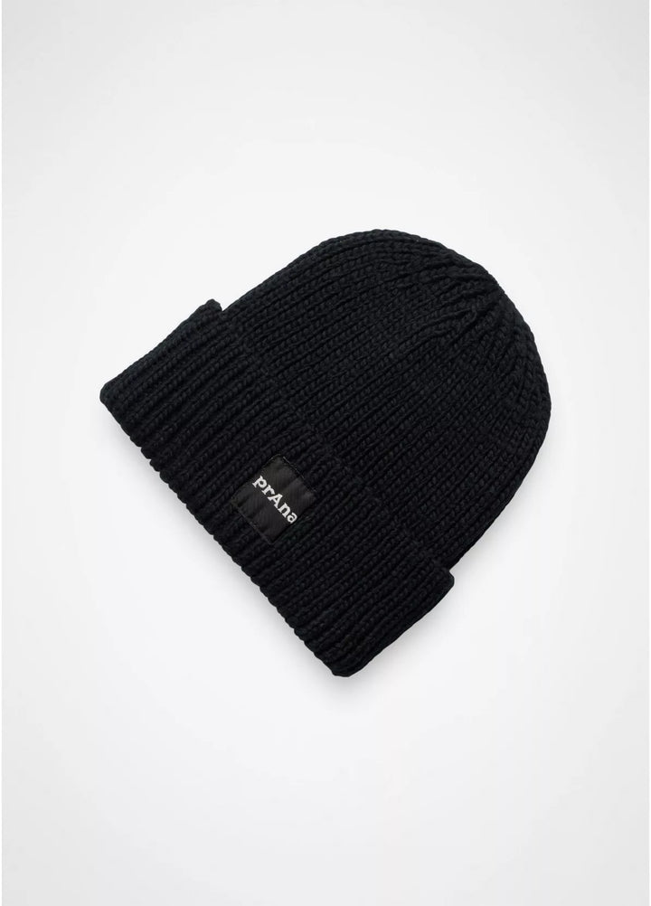 PrAna Logo Beanie Black