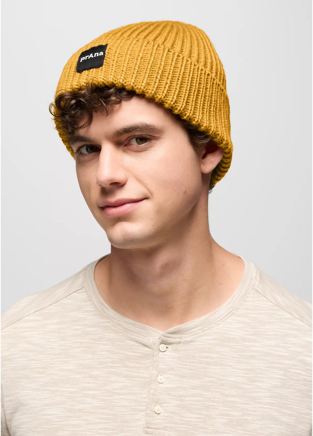 PrAna Logo Beanie Dijon 1