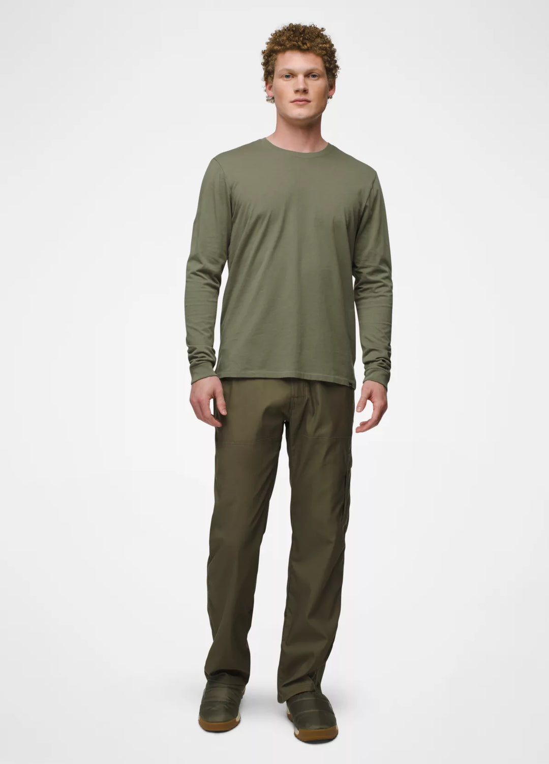 PrAna Men’s Everyday Long Sleeve Tee Green2 Rye Green pic 1 - The Shoe Collective
