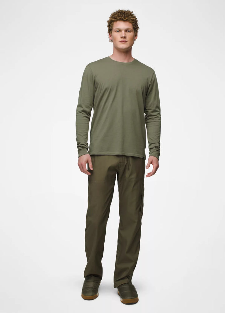 PrAna Men’s Everyday Long Sleeve Tee Green2 Rye Green pic 1 - The Shoe Collective