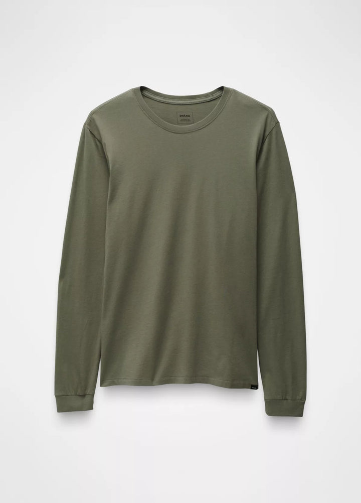 PrAna Men’s Everyday Long Sleeve Tee Green3 Rye Green pic 1 - The Shoe Collective