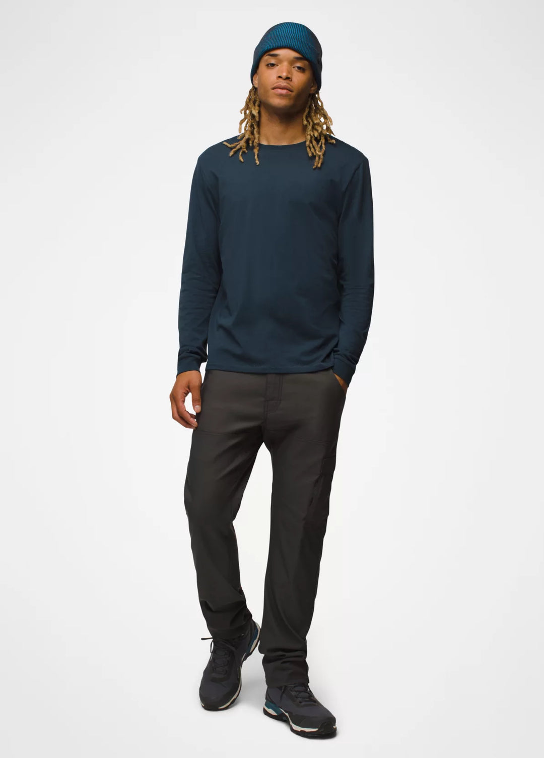 PrAna Men’s Everyday Long Sleeve Tee3 Stormy Night pic 1 - The Shoe Collective