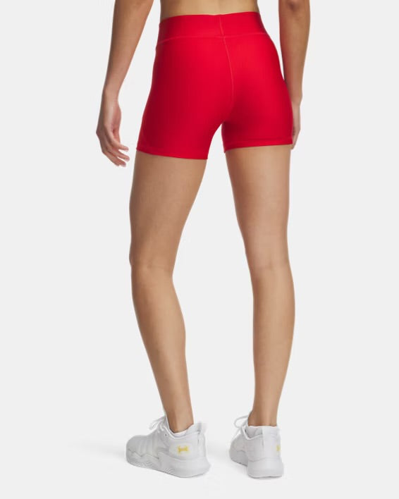UA Women's Team 4" Shorts - Red 1