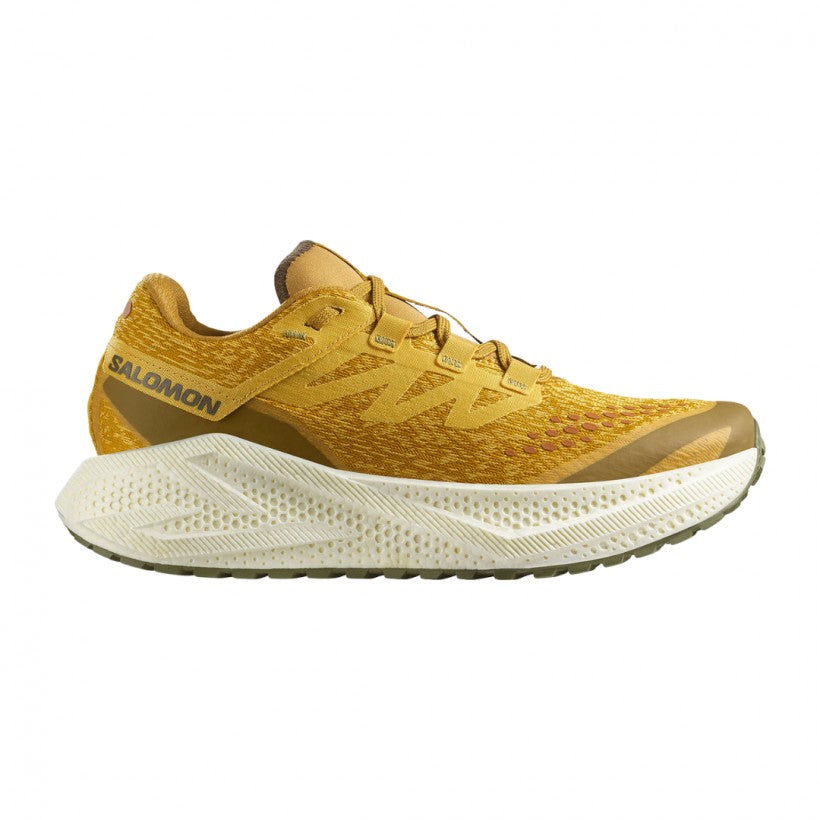 Salomon Men's Aero Glide 3 Gravl Running Shoes - Spicy Mustard/Vanilla Ice/Lichen Green