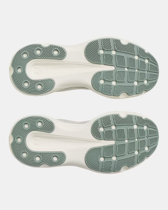 UA Womens Infinite Running Shoe White Green 4