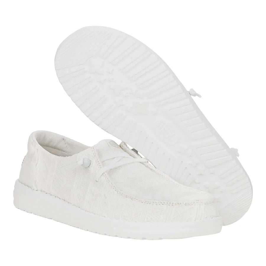 Hey Dude Women’s Wendy Crochet Lace White 3