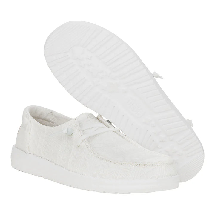 Hey Dude Women’s Wendy Crochet Lace White 3