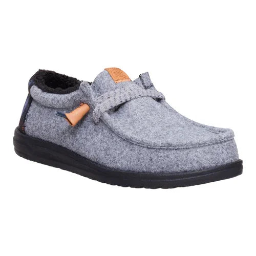 Hey Dude Wally Cozy Plaid‎ Sherpa Lined Smoke Grey Shoes Sneakers - Men\'s 13 Hey Dude Men main image 4
