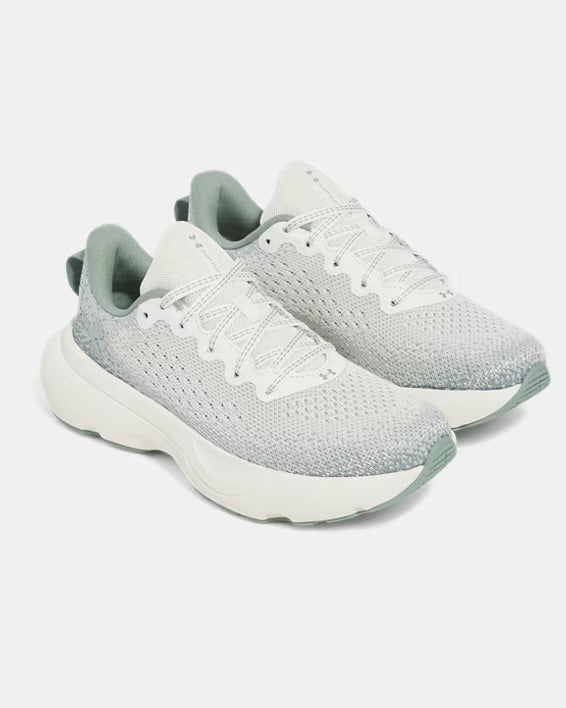 UA Womens Infinite Running Shoe White Green 3