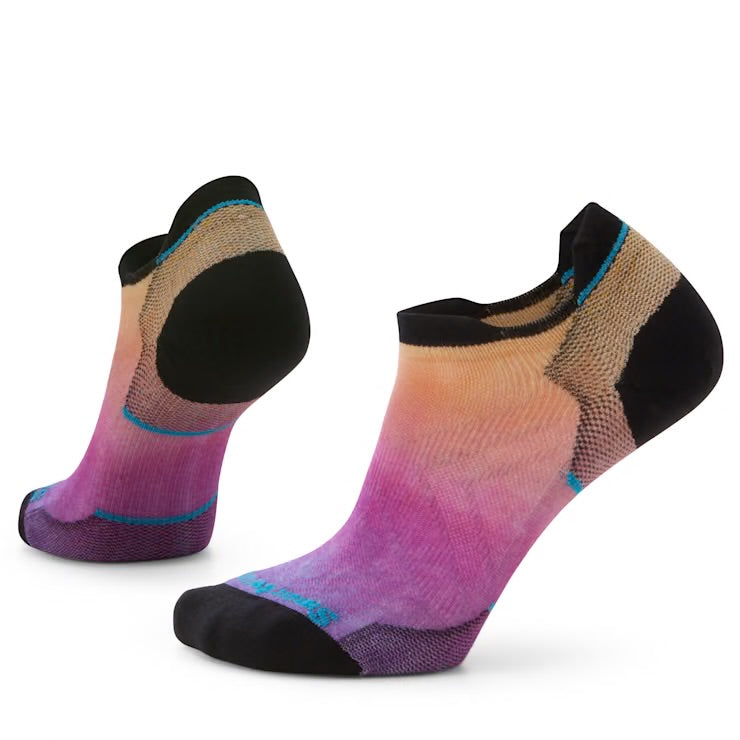 Smartwool Run Ombre Print Low Ankle Socks - Tandoori Orange