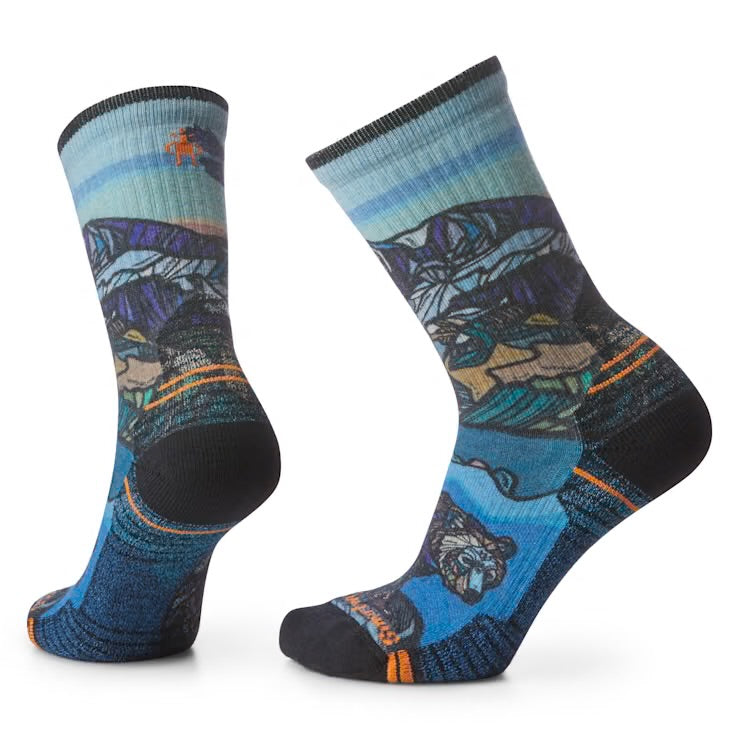 Women's Hike Icy Range Print Crew Socks Multi Color pic 1 - The Shoe Collective