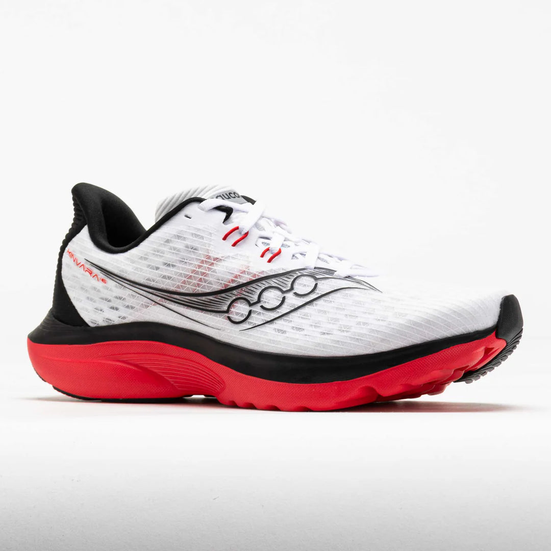 Saucony Men’s Kinvara 16 Running Shoes - White/Red 4