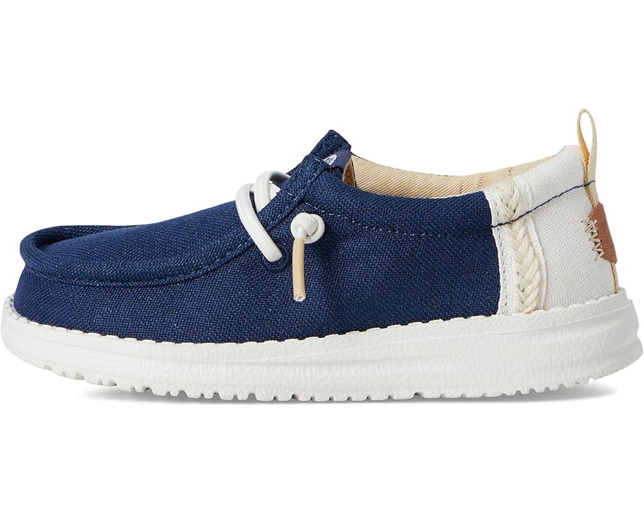 Hey Dude Wally Toddler Stretch Craft Linen Sargasso Blue/White