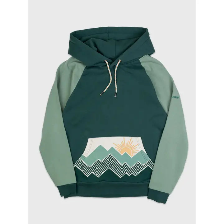 Happy Earth Peak Experience Hoodie Green pic 2 - The Shoe Collective