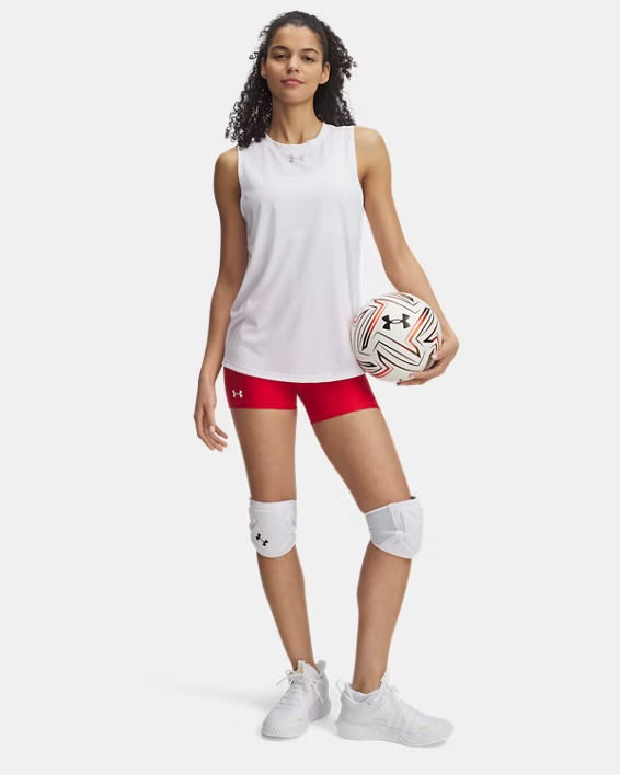 UA Women's Team 4" Shorts - Red 2