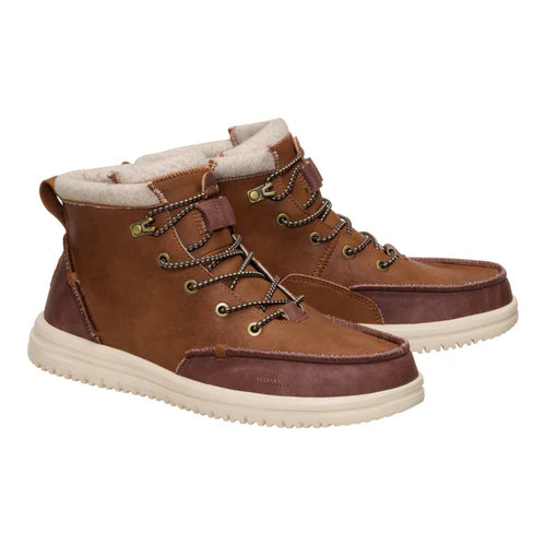 HeyDude Men’s Bradley Classic Tumbled Boot - Cognac/Multi 2