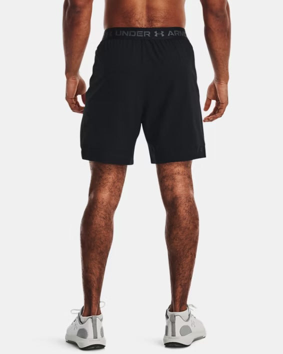 UA Vanish Woven 6” Short - Black/Pitch Gray 1