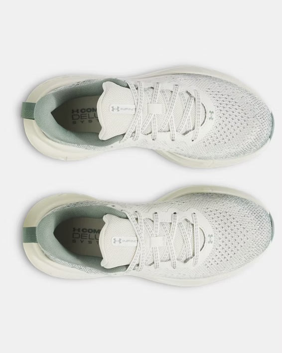 UA Womens Infinite Running Shoe White Green 2