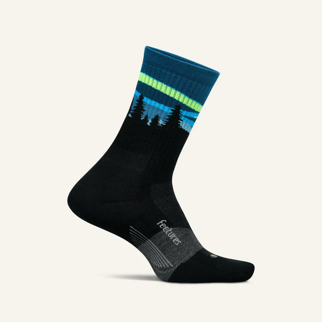Feetures Trail Max Cushion Mini Crew - Blue Aurora