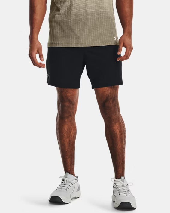 UA Vanish Woven 6” Short - Black/Pitch Gray