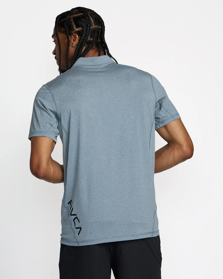 RVCA Men’s Sport Vent Polo - Vintage Navy Heather 1