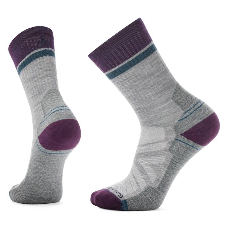 Hike Winding Trail Crew Socks Light Grey pic 1 - The Shoe Collective