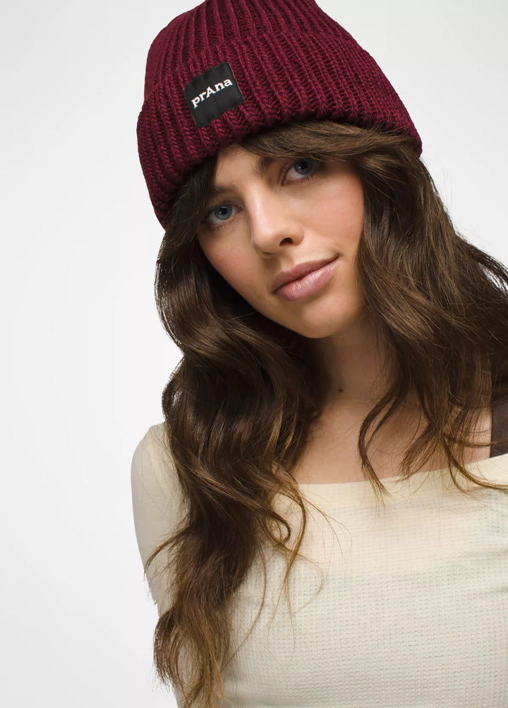 Prana logo beanie fig Fig pic 1 - The Shoe Collective