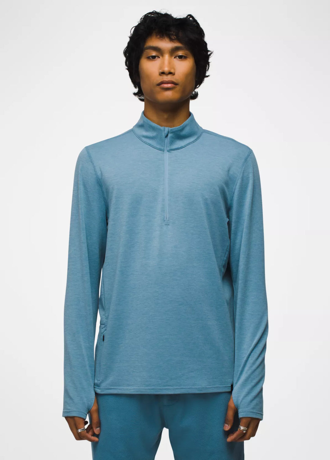 PrAna Men's Altitude Tracker 1/4 Zip II High Tide pic 1 - The Shoe Collective
