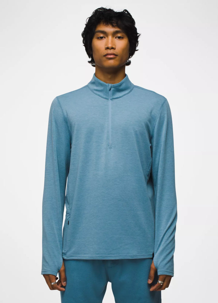 PrAna Men's Altitude Tracker 1/4 Zip II High Tide pic 1 - The Shoe Collective