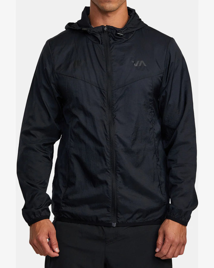 RVCA Men’s Runner Lightweight Training Jacket Black pic 1 - The Shoe Collective