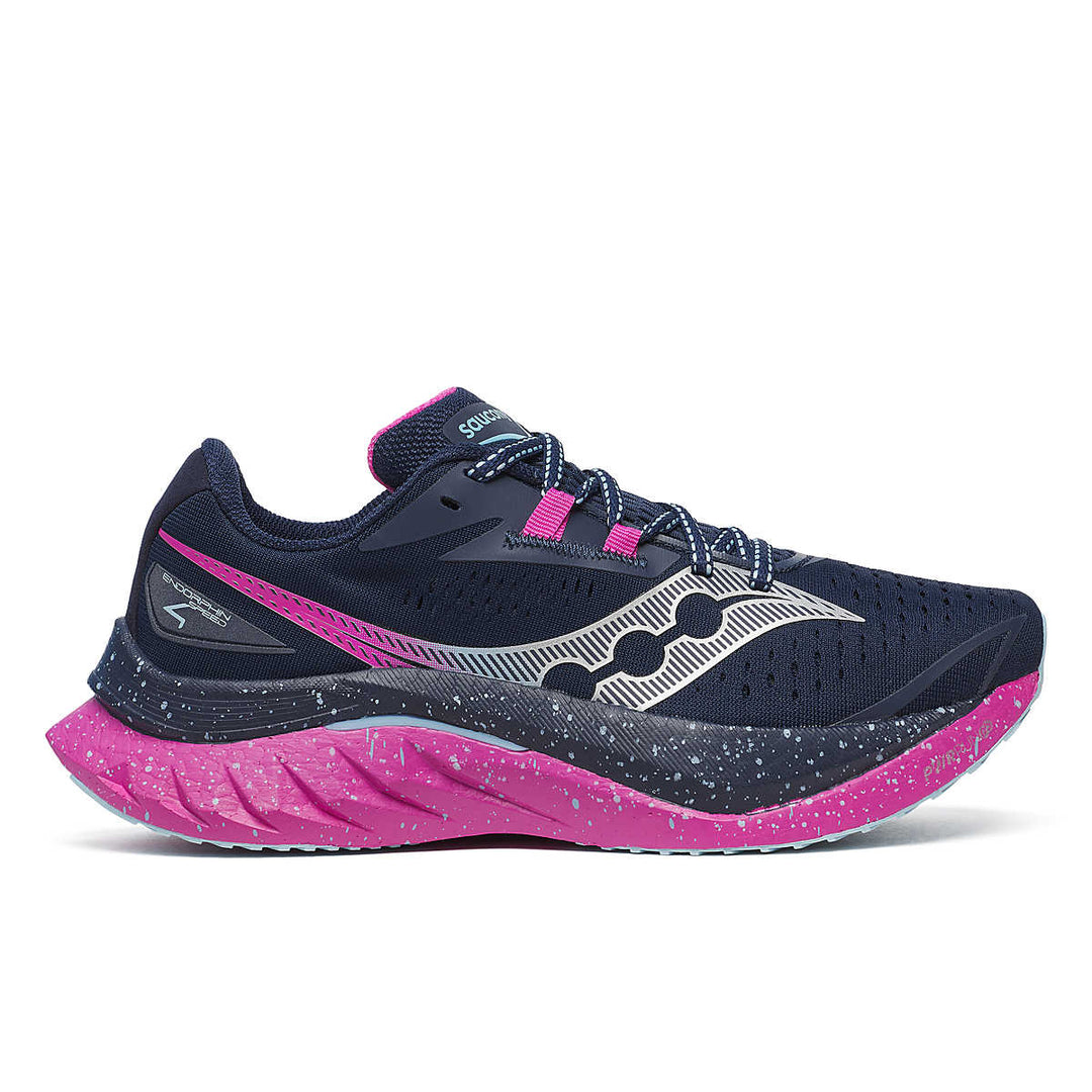 Saucony Women’s Endorphin Speed 4 Running Shoe Navy/Fuschsia