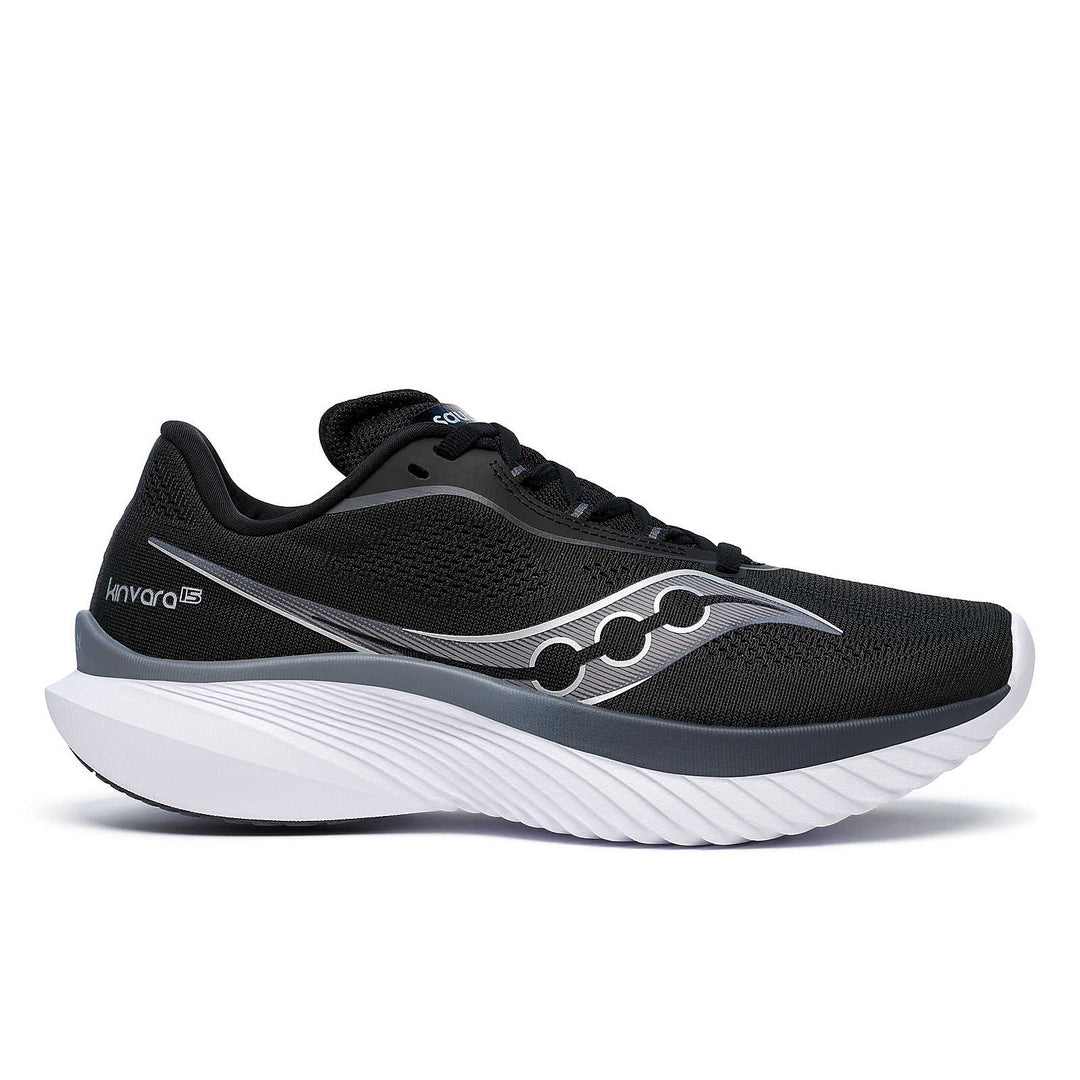 Saucony Womens Kinvara 15 Black/White pic 1 - The Shoe Collective