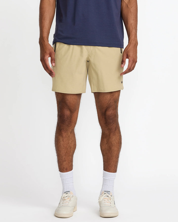 RVCA Men's Yogger Stretch Short 17" Heather Khaki
