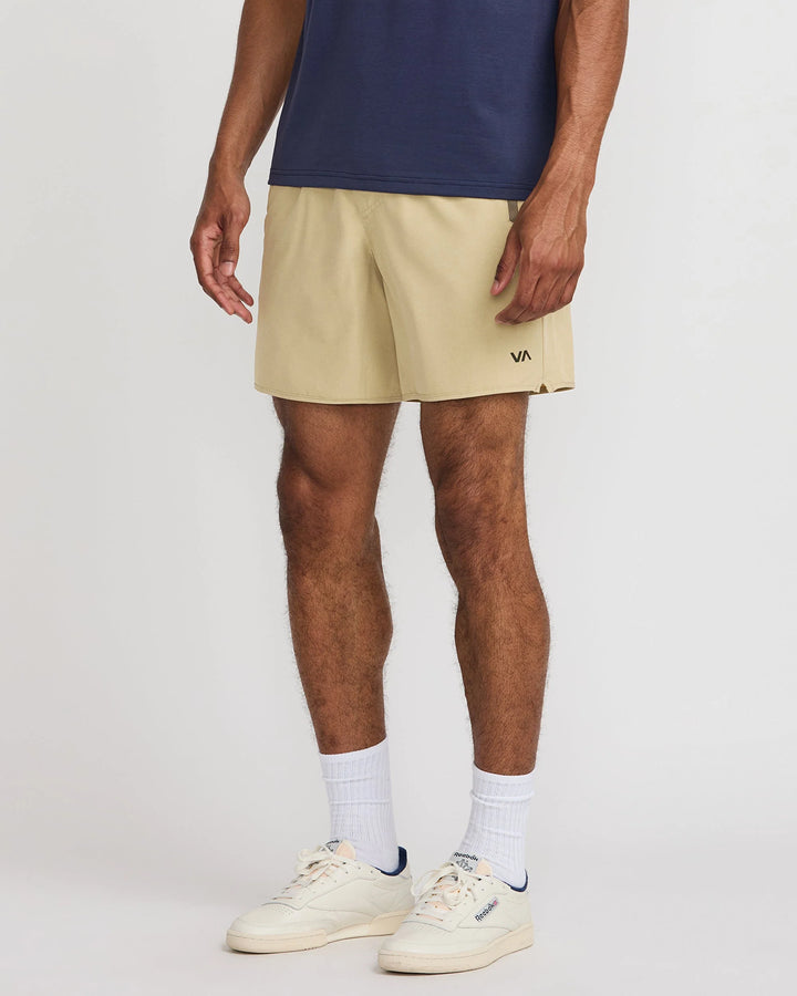 RVCA Men's Yogger Stretch Short 17" Heather Khaki 2