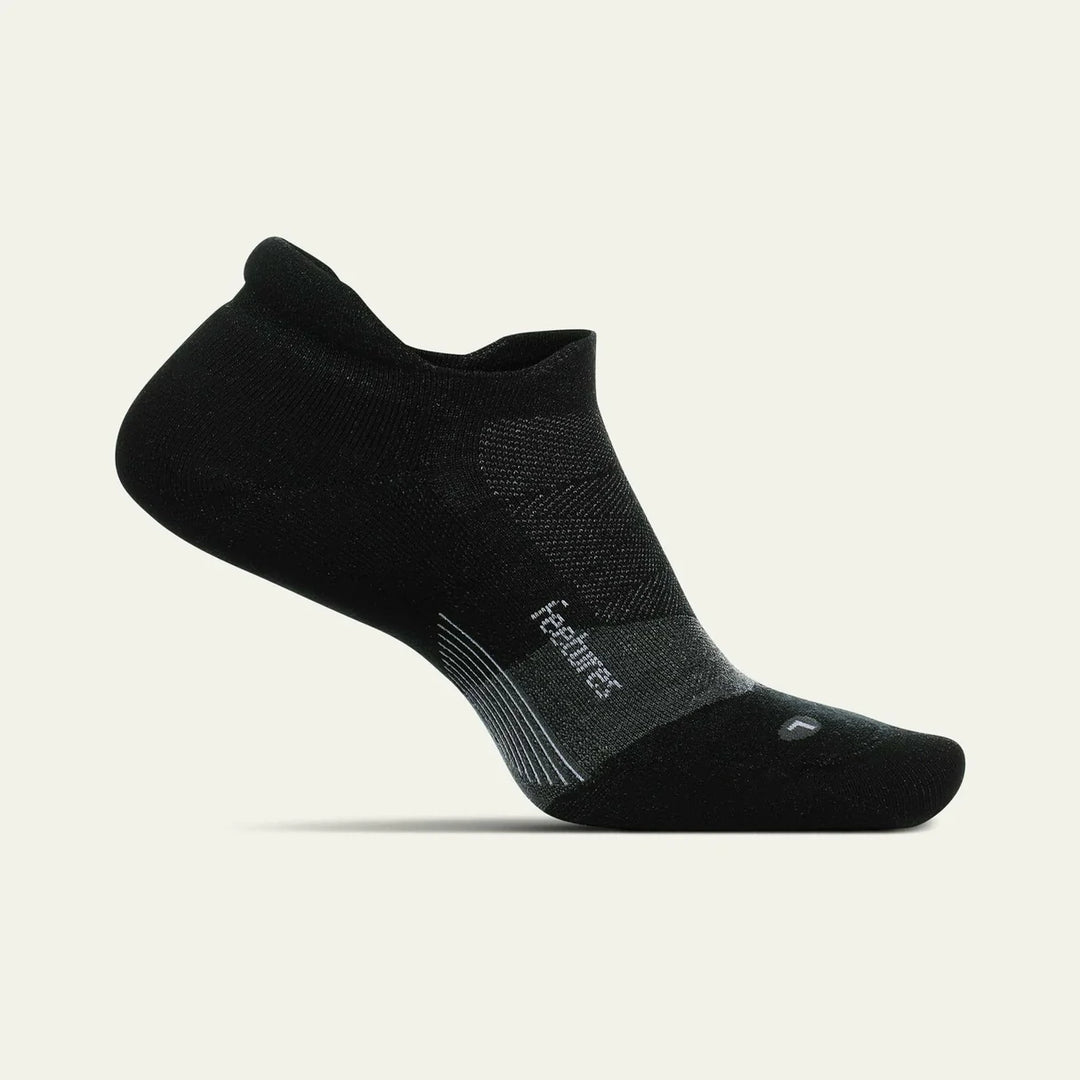 Feetures Merino 10 Max Cushion Socks Black pic 1 - The Shoe Collective
