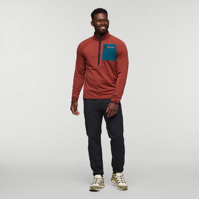 Cotopaxi - Cotopaxi Men's Otero Fleece Half-Zip Pullover Rusty Rusty pic 2 - The Shoe Collective